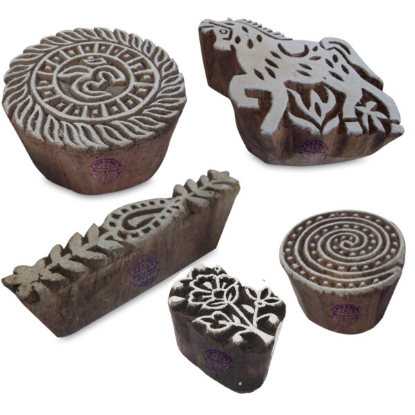 Indian Wooden Stamps - Set