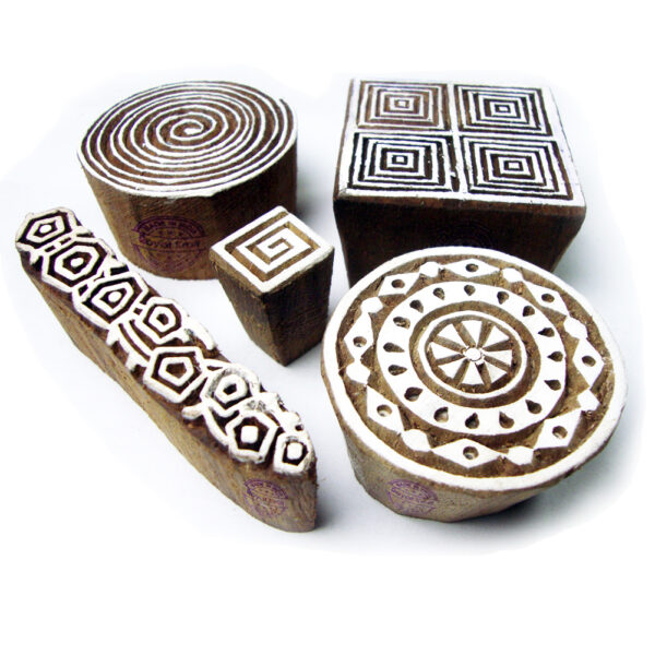 Round Wooden Stamps - Set