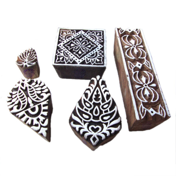 Floral Wooden Stamps - Set