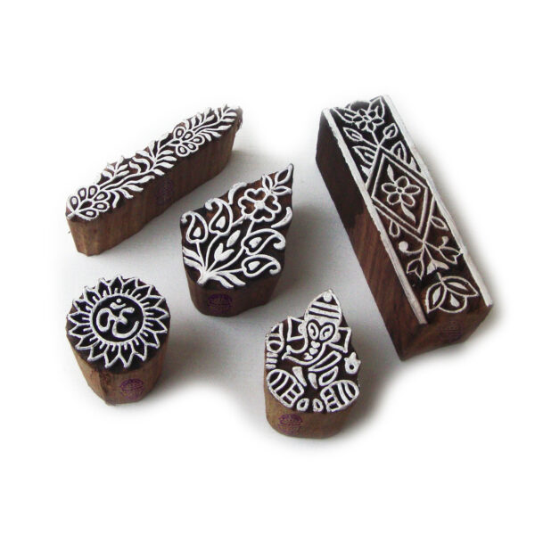 Floral Wooden Stamps - Set