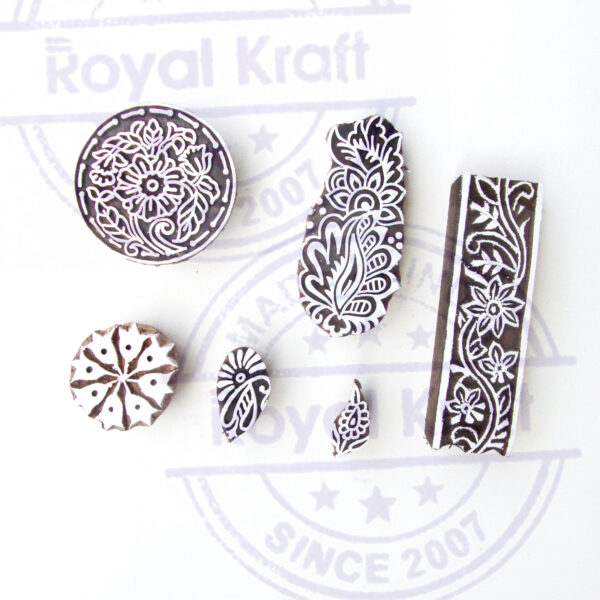 Floral Wooden Stamps - Set