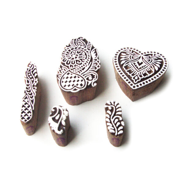 Heart Wooden Stamps - Set