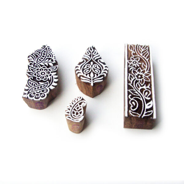 Floral Wooden Stamps - Set