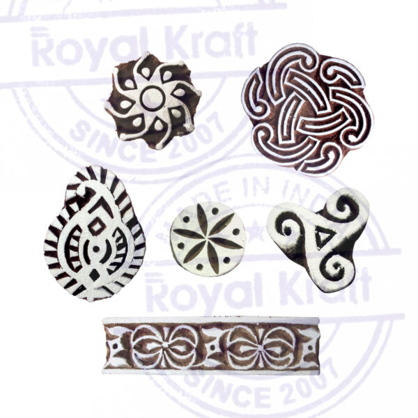 Indian Wooden Stamps - Set