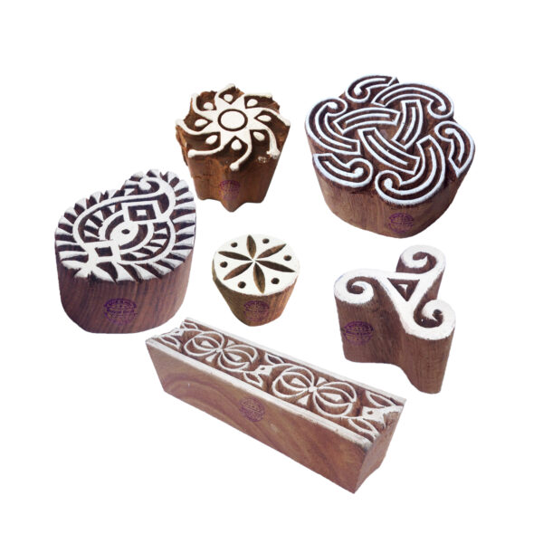 Indian Wooden Stamps - Set