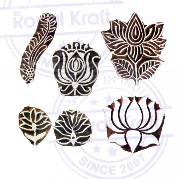 Floral Wooden Stamps - Set