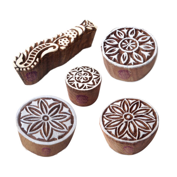 Round Wooden Stamps - Set