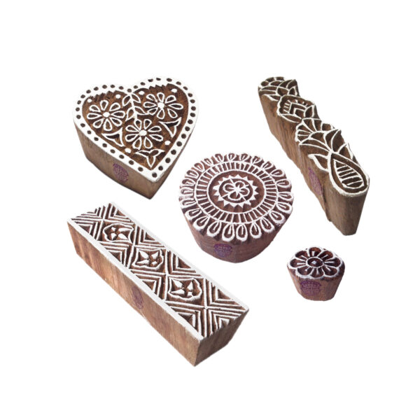 Floral Wooden Stamps - Set