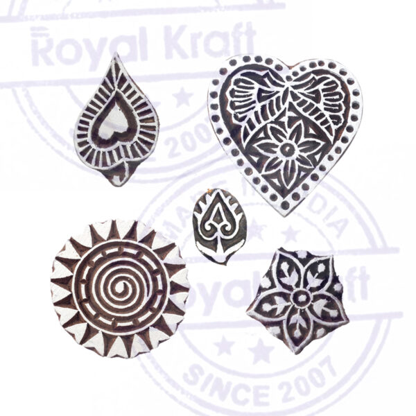 Indian Wooden Stamps - Set