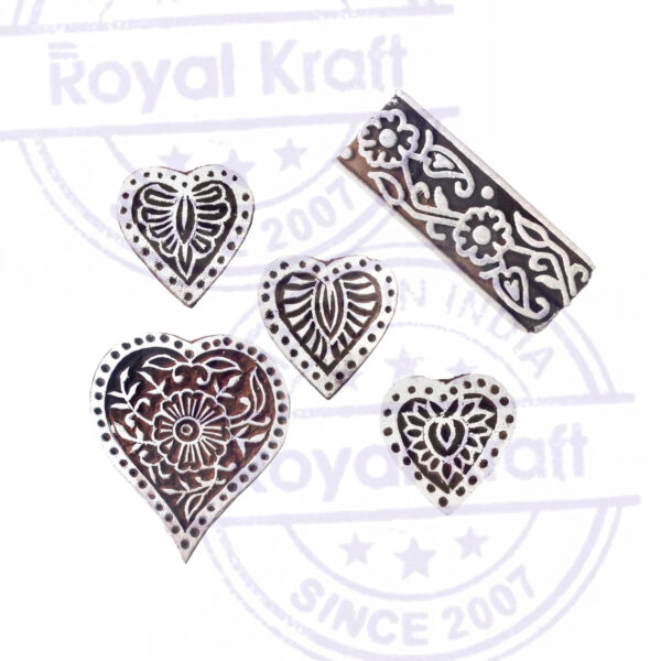 Heart Wooden Stamps - Set