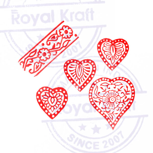 Heart Wooden Stamps - Set