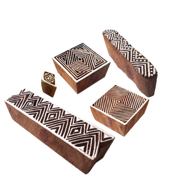 Square Wooden Stamps - Set