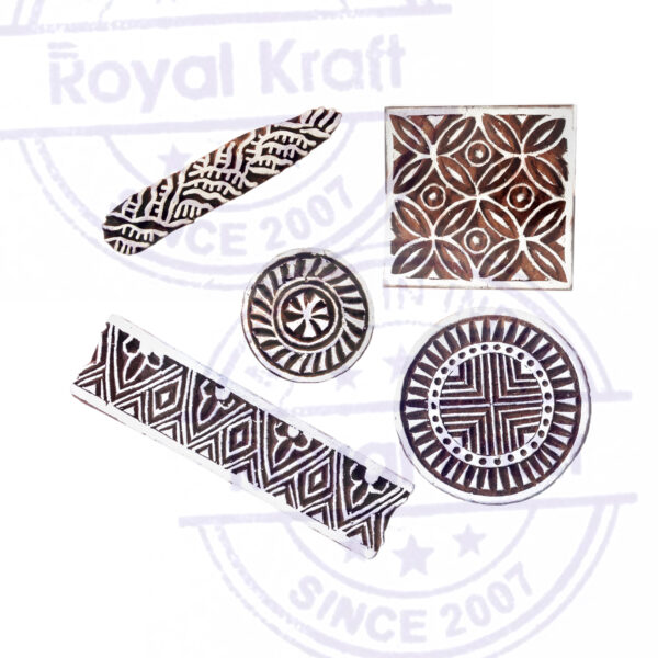 Indian Wooden Stamps - Set