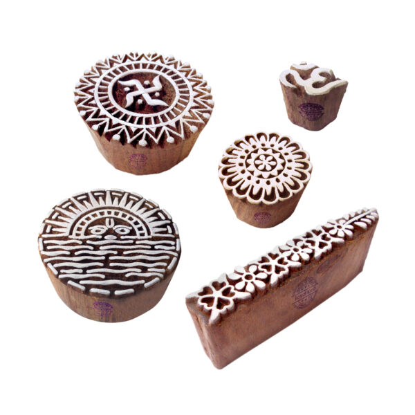 Round Wooden Stamps - Set