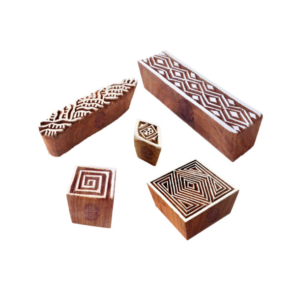 Square Wooden Stamps - Set