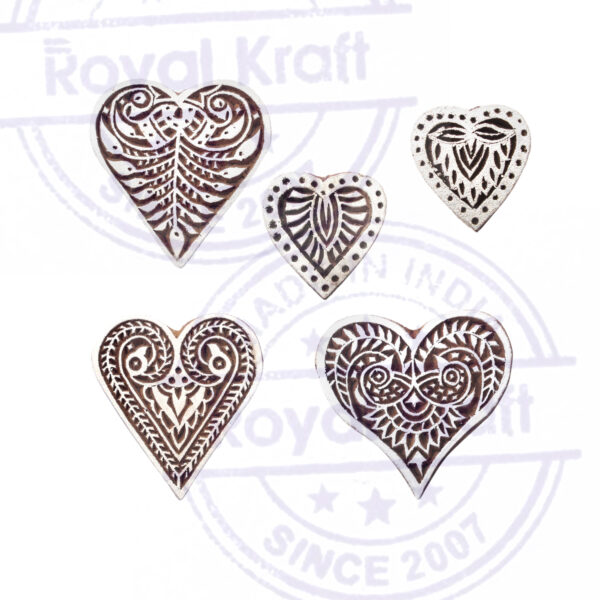 Heart Wooden Stamps - Set