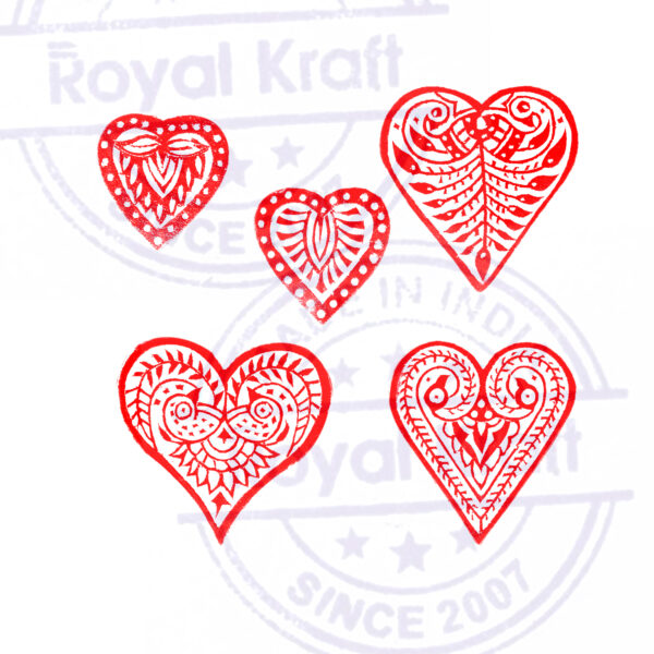 Heart Wooden Stamps - Set