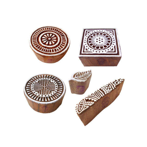 Round Wooden Stamps - Set