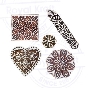 Floral Wooden Stamps - Set