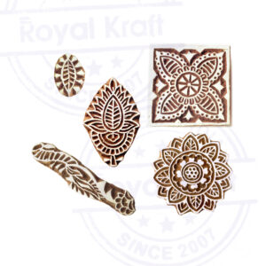 Floral Wooden Stamps - Set