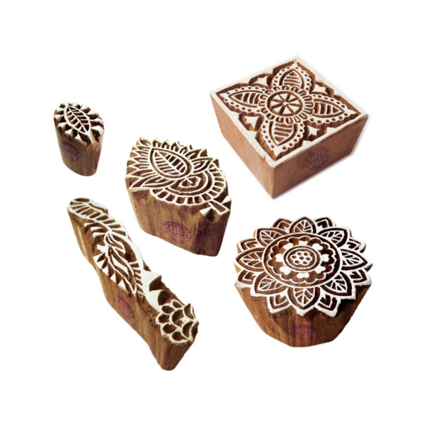 Floral Wooden Stamps - Set