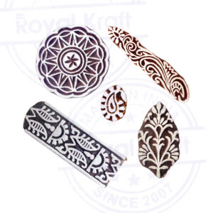 Floral Wooden Stamps - Set