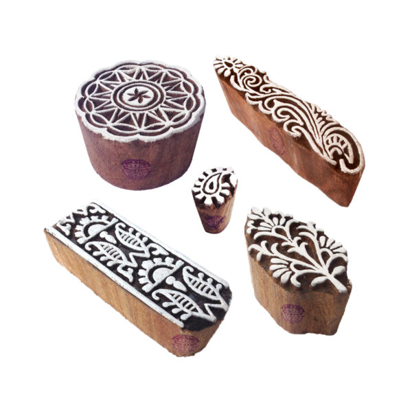 Floral Wooden Stamps - Set