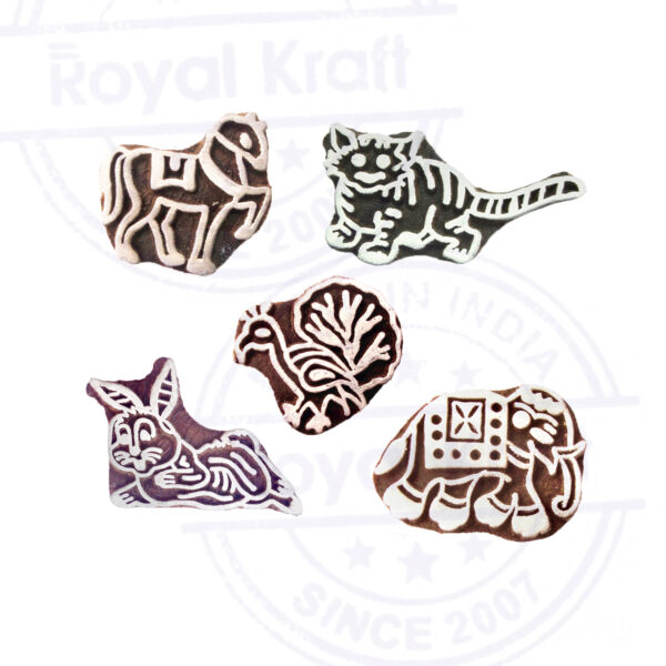 Animal Wooden Stamps - Set