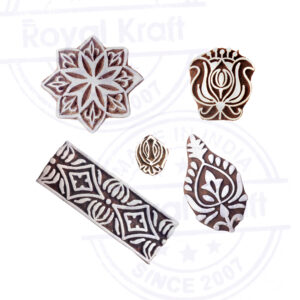 Indian Wooden Stamps - Set