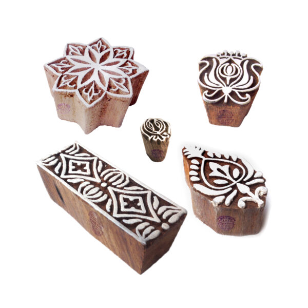 Indian Wooden Stamps - Set