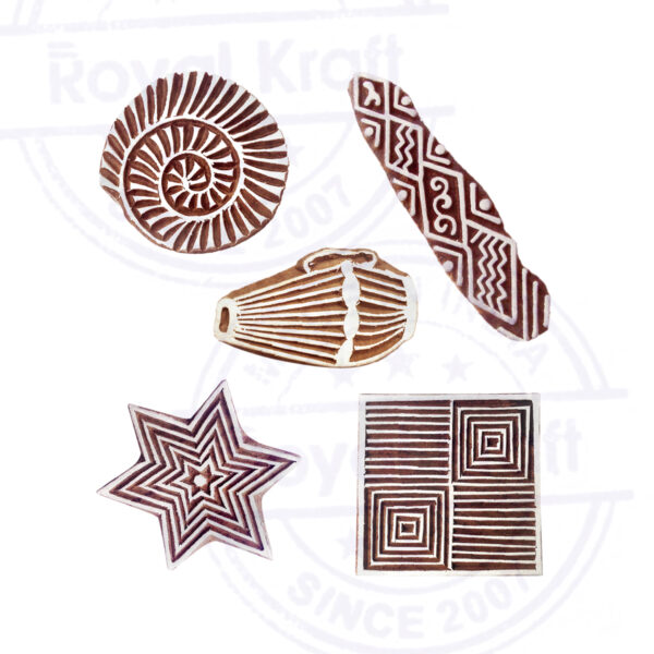 Indian Wooden Stamps - Set