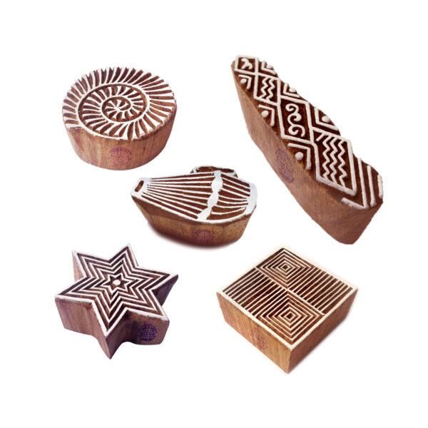 Indian Wooden Stamps - Set