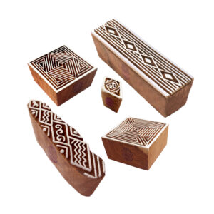 Square Wooden Stamps - Set