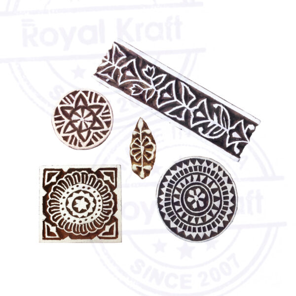 Floral Wooden Stamps - Set