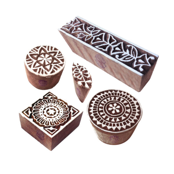 Floral Wooden Stamps - Set