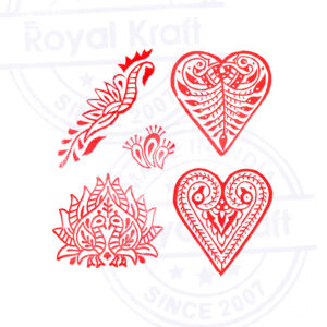 Heart Wooden Stamps - Set