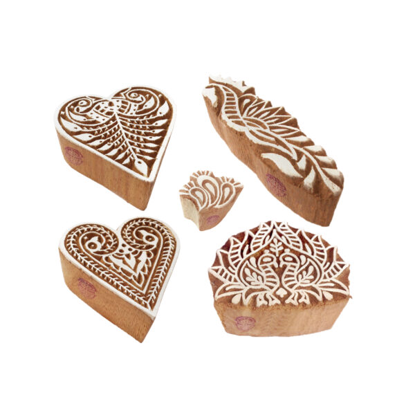 Heart Wooden Stamps - Set