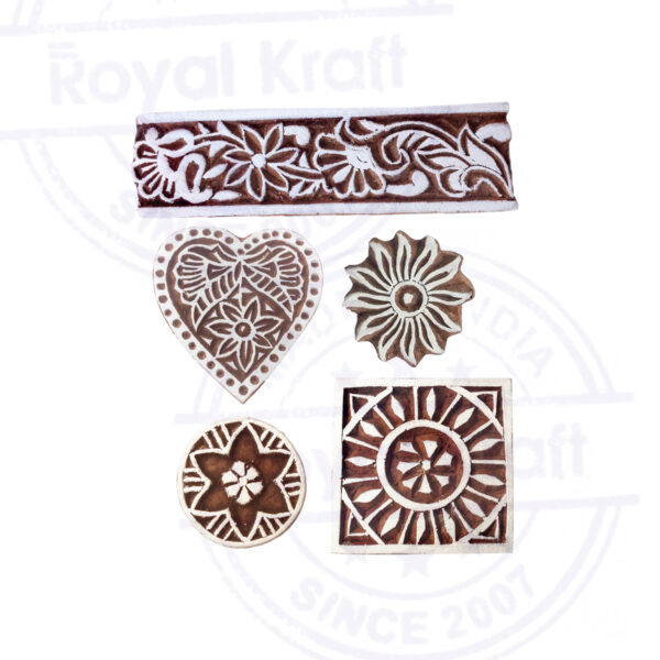 Indian Wooden Stamps - Set