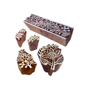 Floral Wooden Stamps - Set