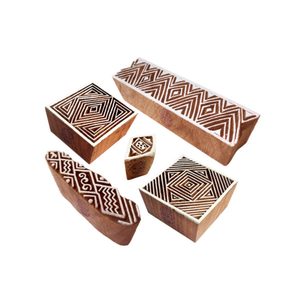 Square Wooden Stamps - Set