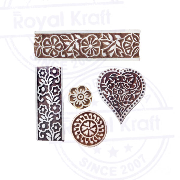 Indian Wooden Stamps - Set