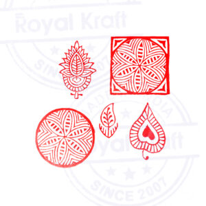 Indian Wooden Stamps - Set