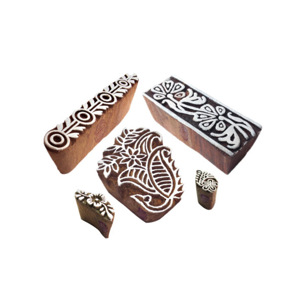 Floral Wooden Stamps - Set