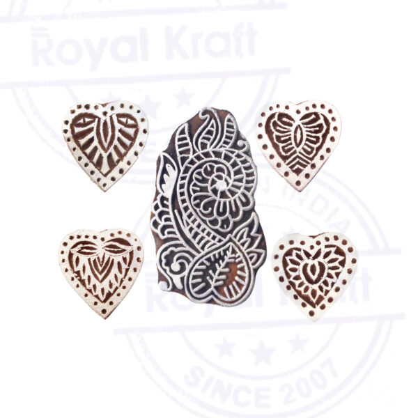 Heart Wooden Stamps - Set