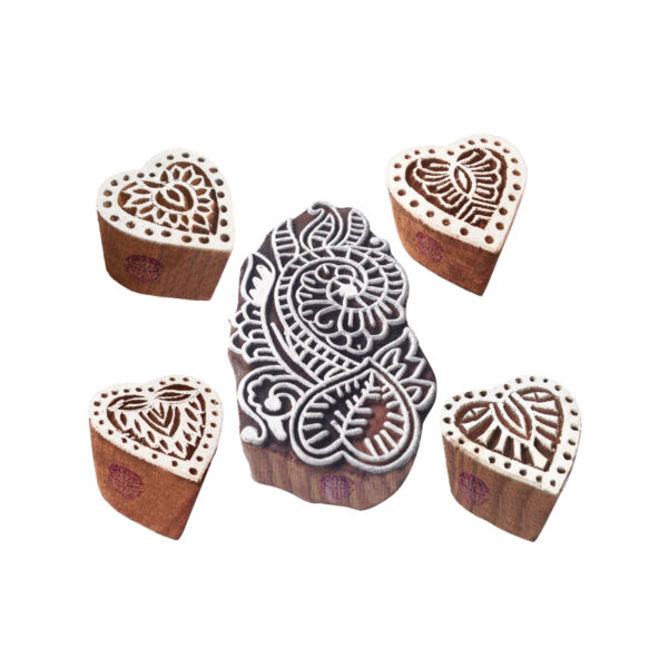 Heart Wooden Stamps - Set