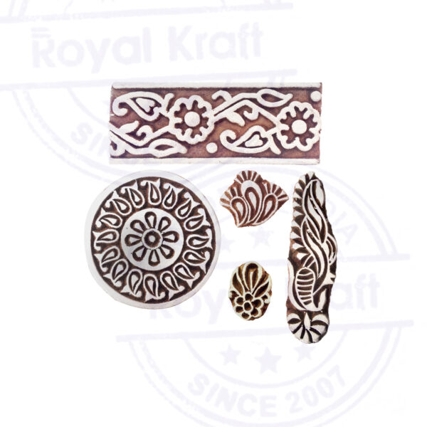 Floral Wooden Stamps - Set