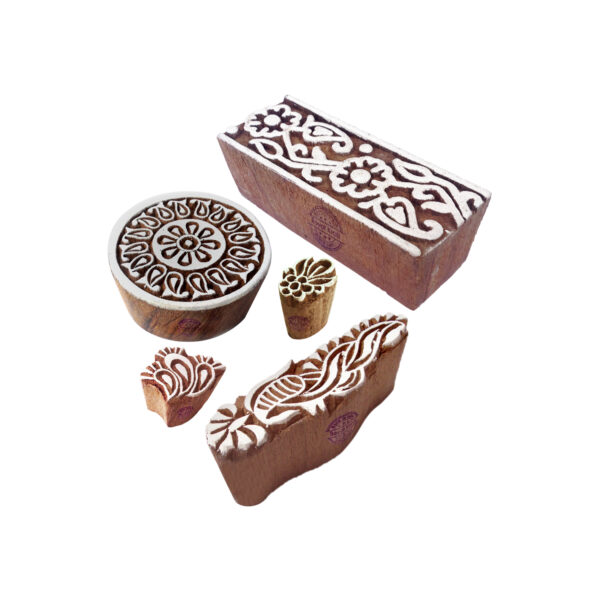 Floral Wooden Stamps - Set