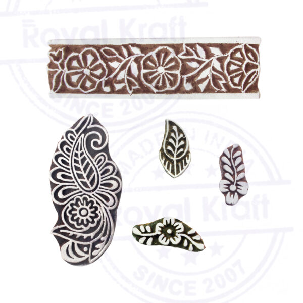 Floral Wooden Stamps - Set