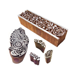 Floral Wooden Stamps - Set