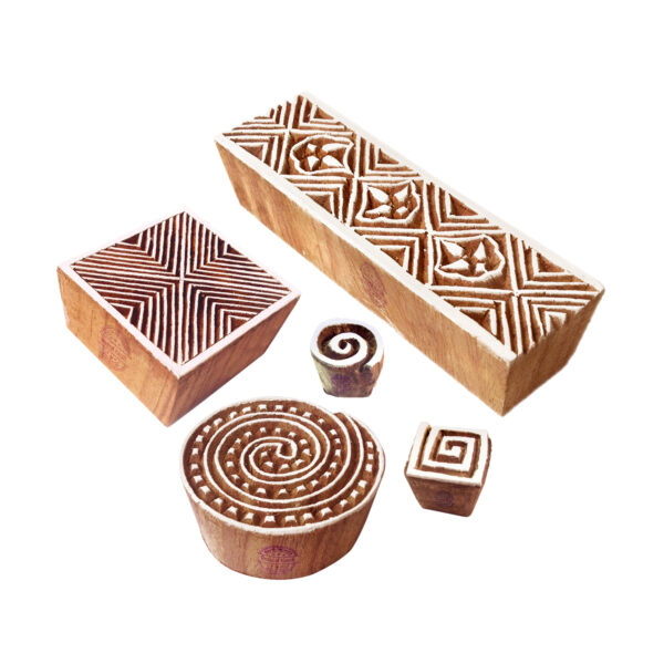 Square Wooden Stamps - Set